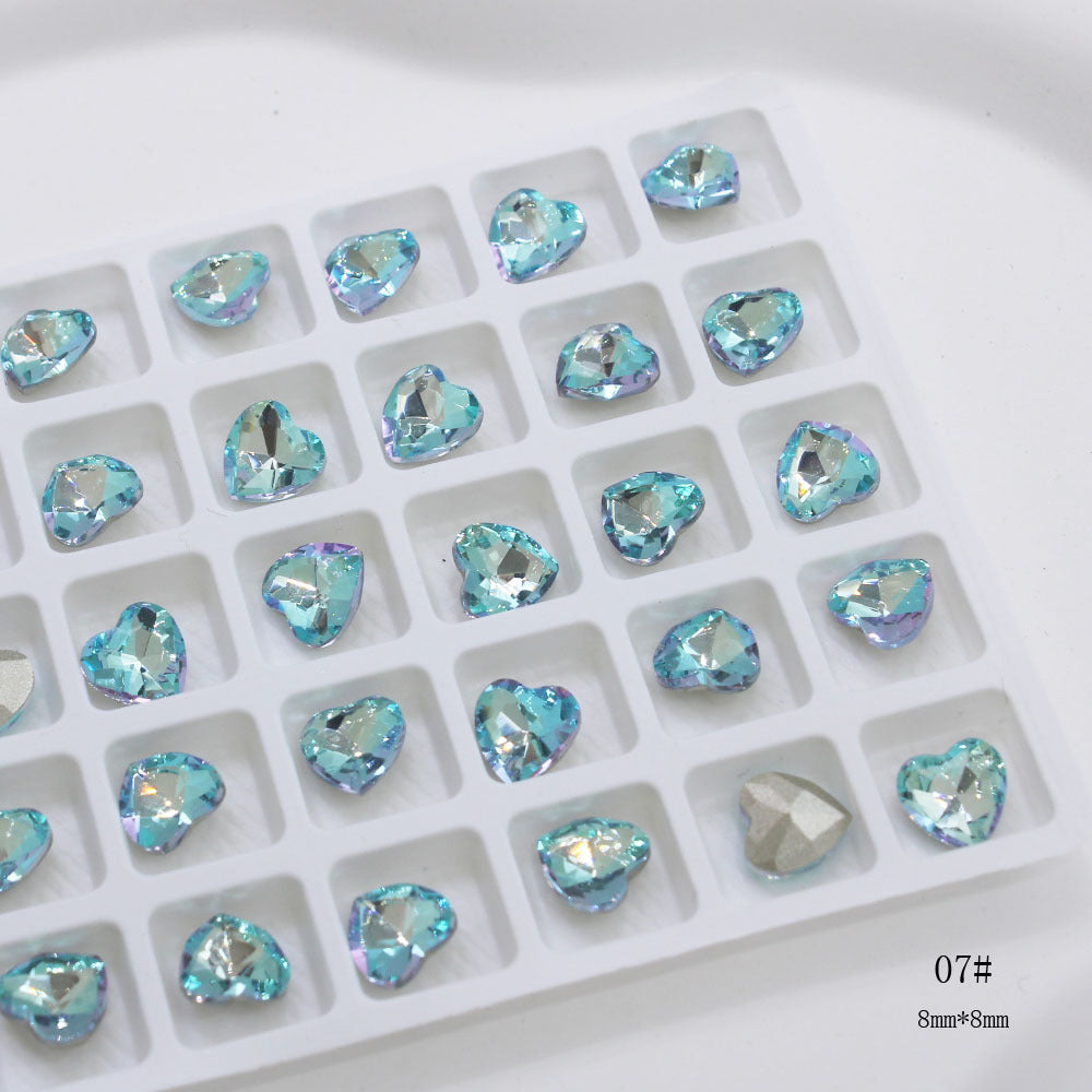 Flash Electroplating Lake Butterfly Fat Square Nail Care Nail Art