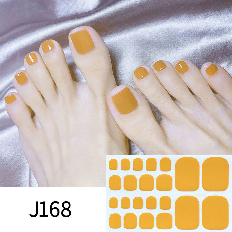 Foot Full Monochrome Toe Solid Color Nail Stickers