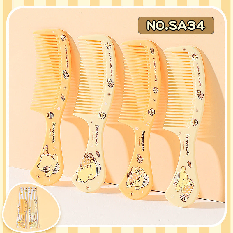 Brosses et peignes de coiffure portables en plastique Pom Purin Clow