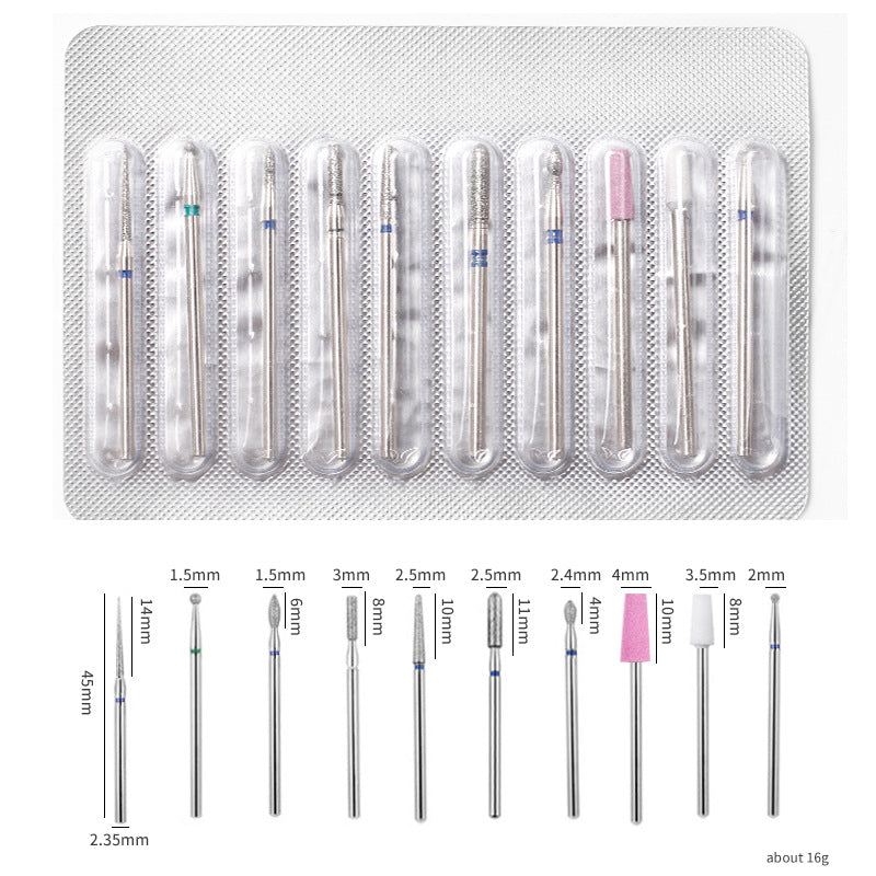 Ensemble d'outils de polissage et de pelage des ongles en aluminium