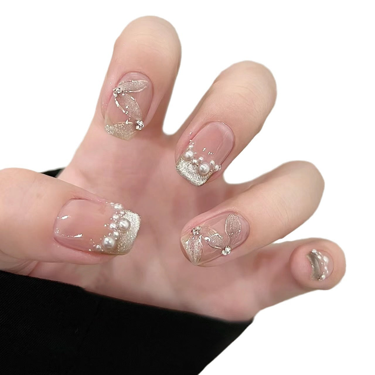 High-grade Cat's Silk Ribbon Short Gentle Nail Stickers