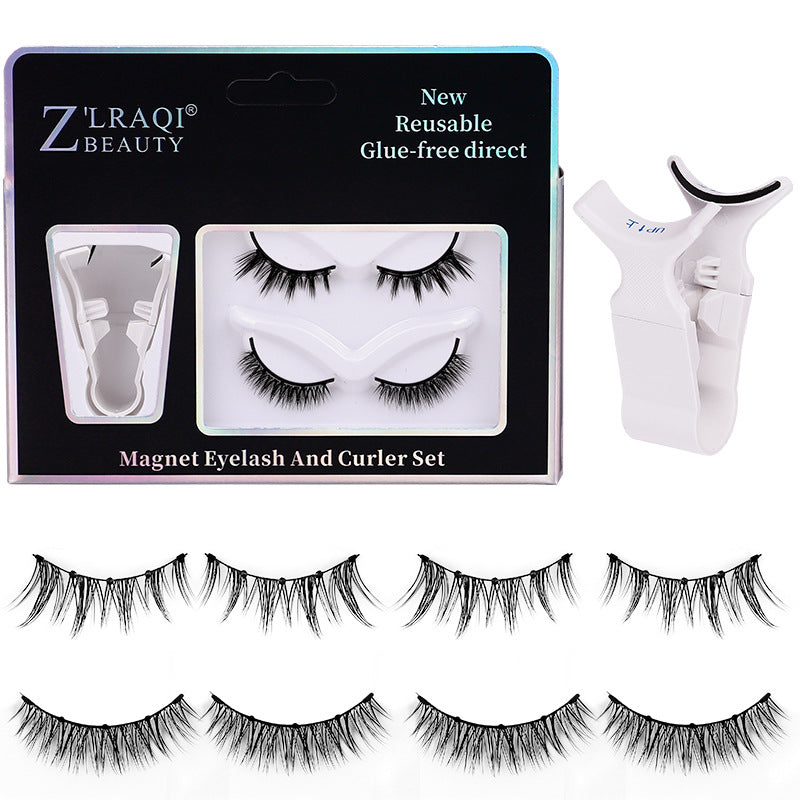 Magnetic Suction Eyelashes Magnet Eyelash Thick One Piece Two False Lashes