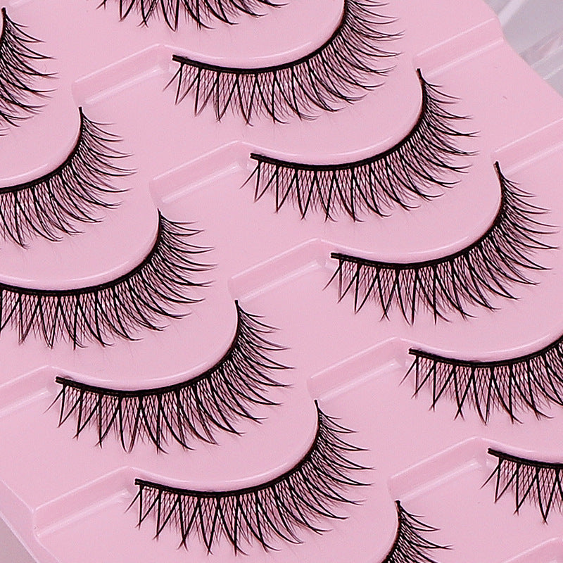 Acrylic Pair With Hard Stem Natural Eyelashes Thick False Lashes