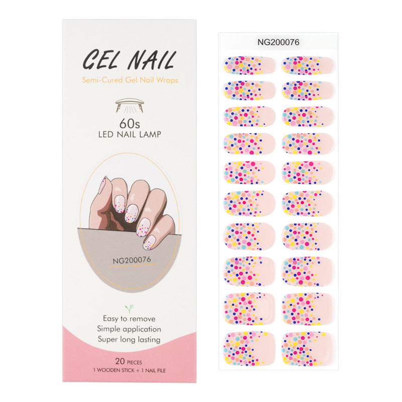 Gel Finger Therapy Light Uv Half Nail Stickers