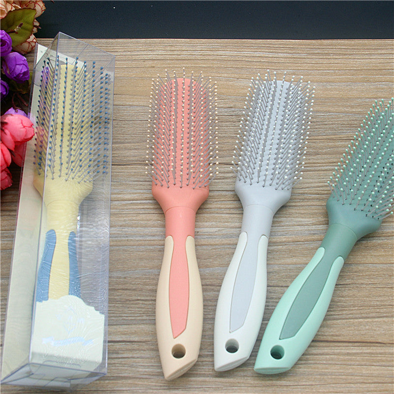 Curling Paddle Brush Handle Roller Massage Hair Brushes & Combs