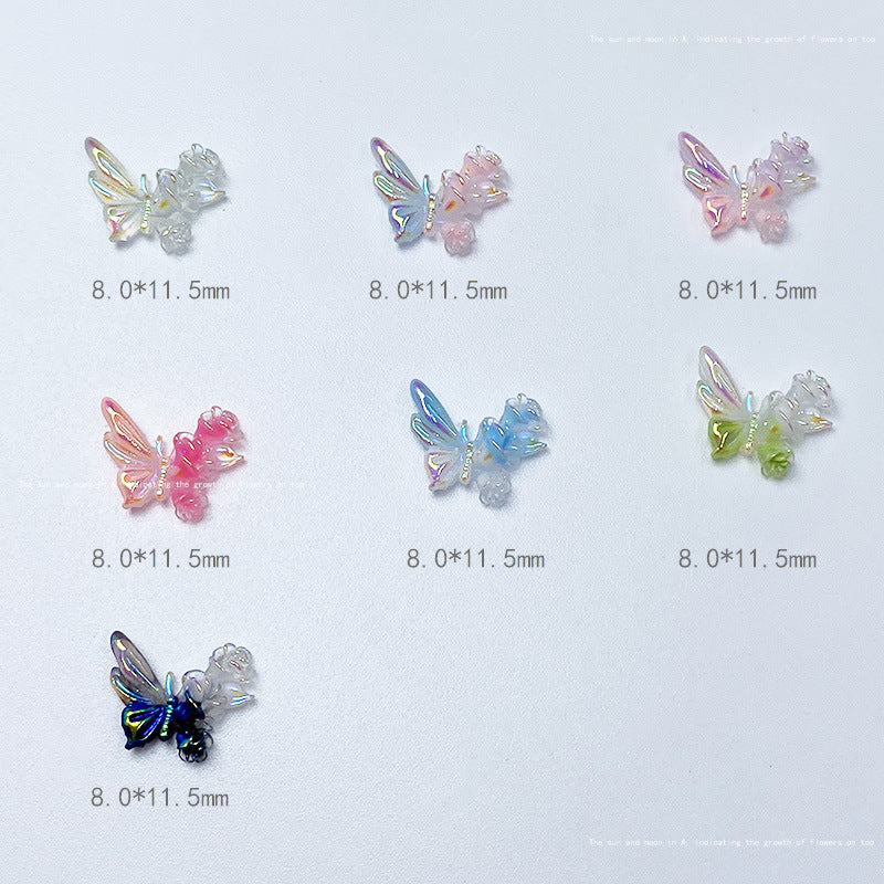 Butterfly Ornament Luminous Jewelry Super Fairy Nail Care Nail Art