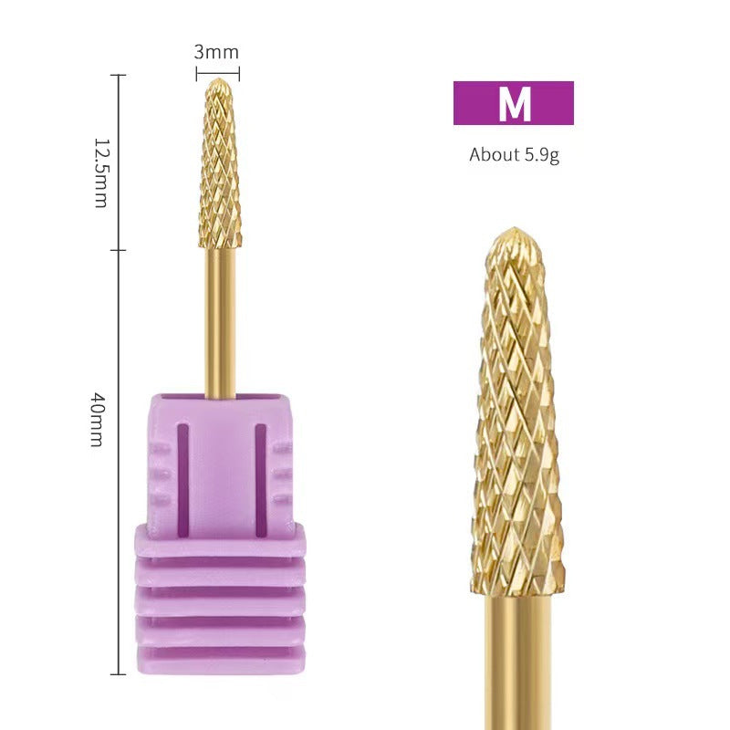 Ensemble d'outils de traitement des ongles à tête de meulage russe pour enlever la tête de meulage sphérique