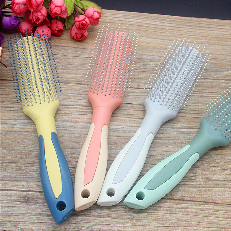 Curling Paddle Brush Handle Roller Massage Hair Brushes & Combs