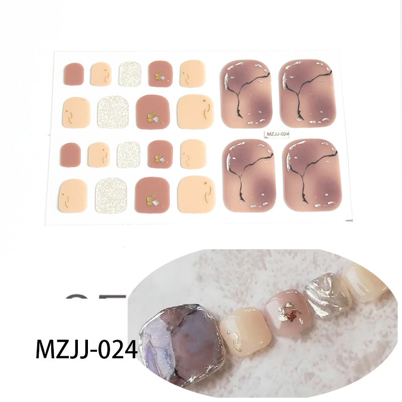 Full Hot Rhinestone Ornament Feet Color Nail Stickers