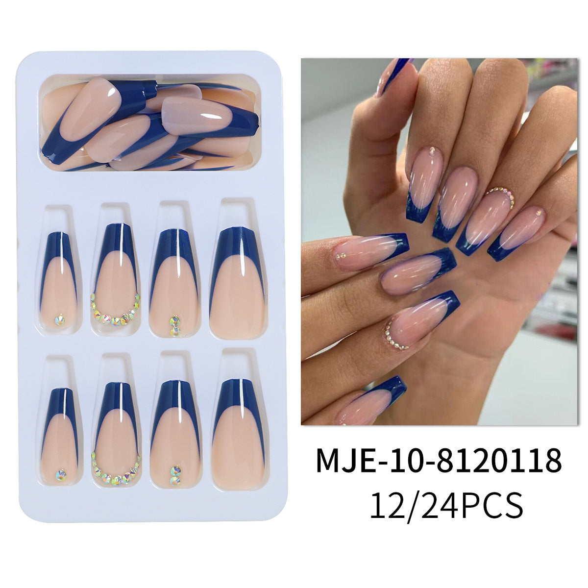 Conseils Portez un Nail Art Ballet Bleu Moyen Français