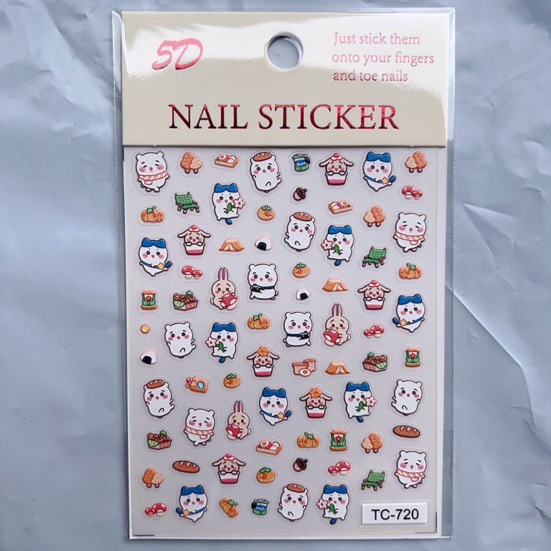 Relief Three-dimensional Cartoon Hand Account Goo Card Nail Tool Set