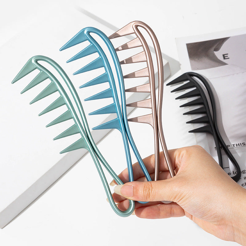 Brosses et peignes à cheveux rétro à tête d'huile pour femmes et hommes avec de grandes dents