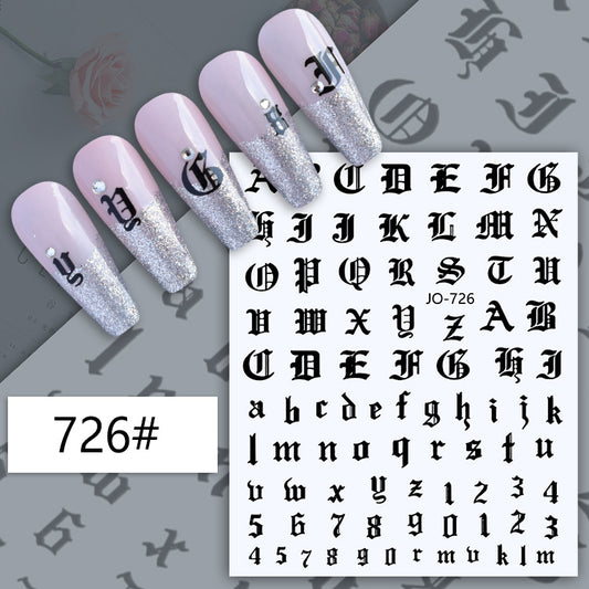 Manicure Gothic Exotic Novelty Character Strap Nail Stickers