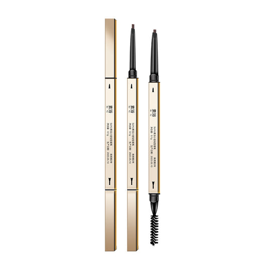 Slim Small Gold Chopsticks Eyebrow Pencil Double-headed Beginner Tea Eye Makeup Accessories