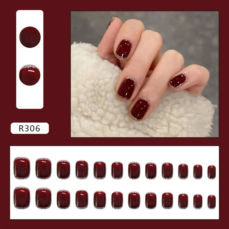 Wear Jelly Glue Fake Patch Tip Nail Stickers