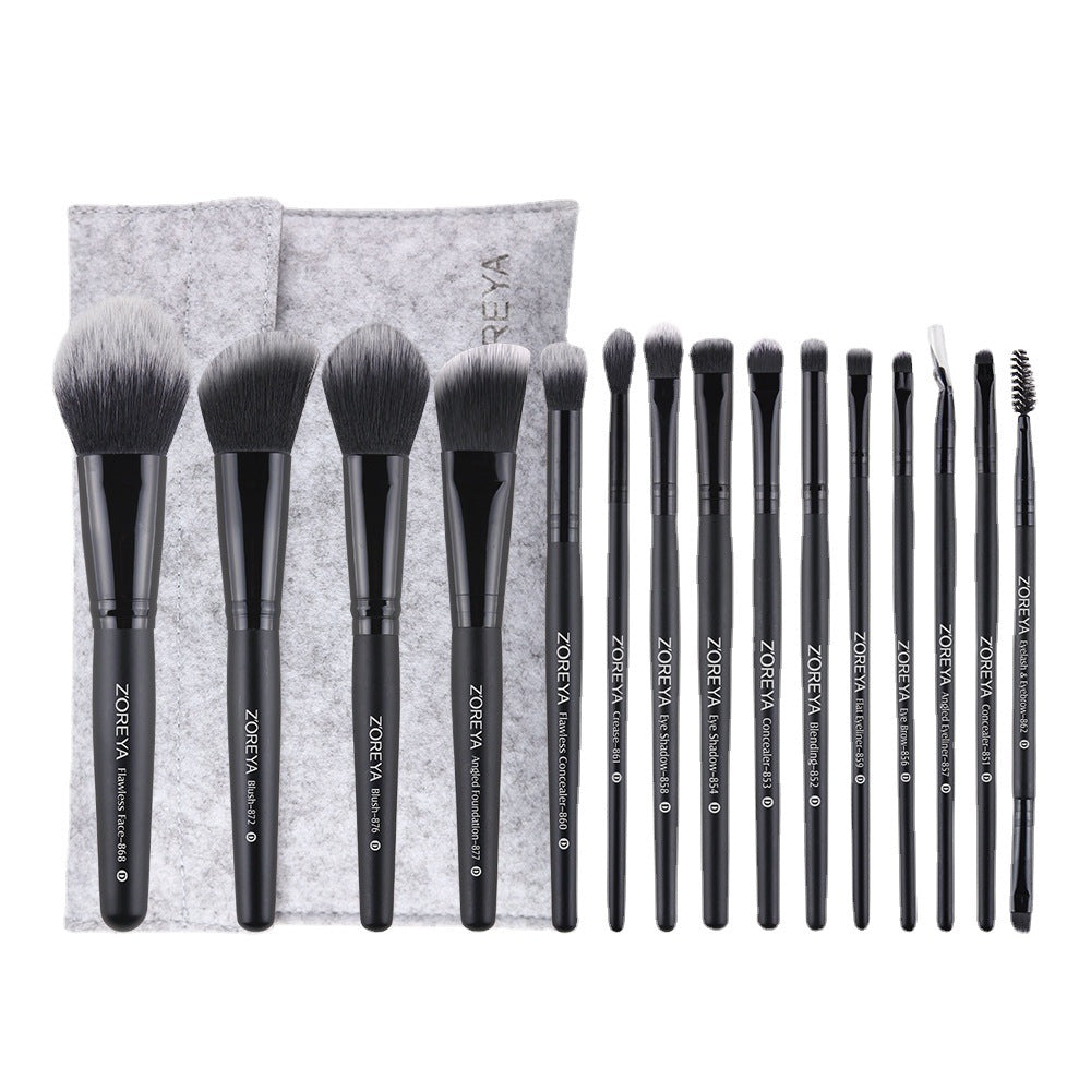 Beauty Tools Suit Black Shadow Blush Makeup Brushes Accessories