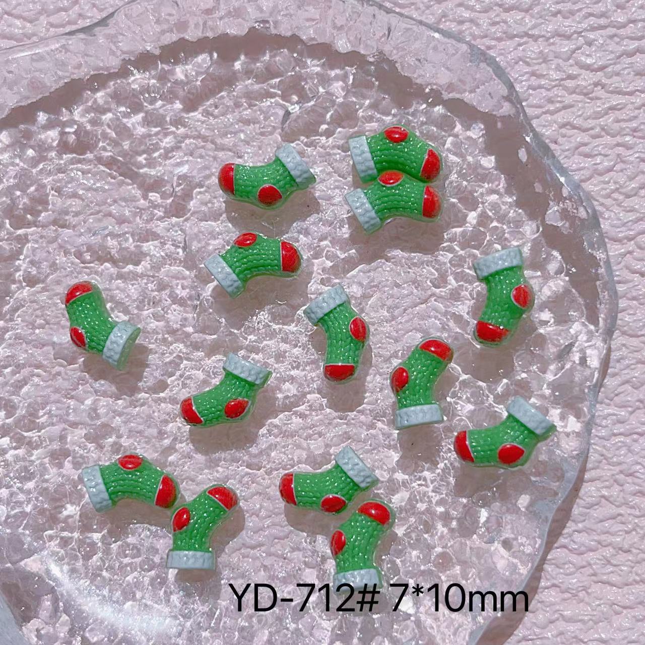 Resin Glossy Christmas Old Tree Elk Nail Care Nail Art