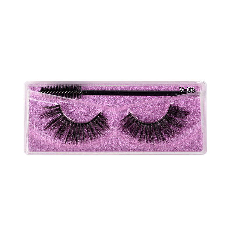 Thick Eyelashes Pair Cotton Stem Natural False Lashes