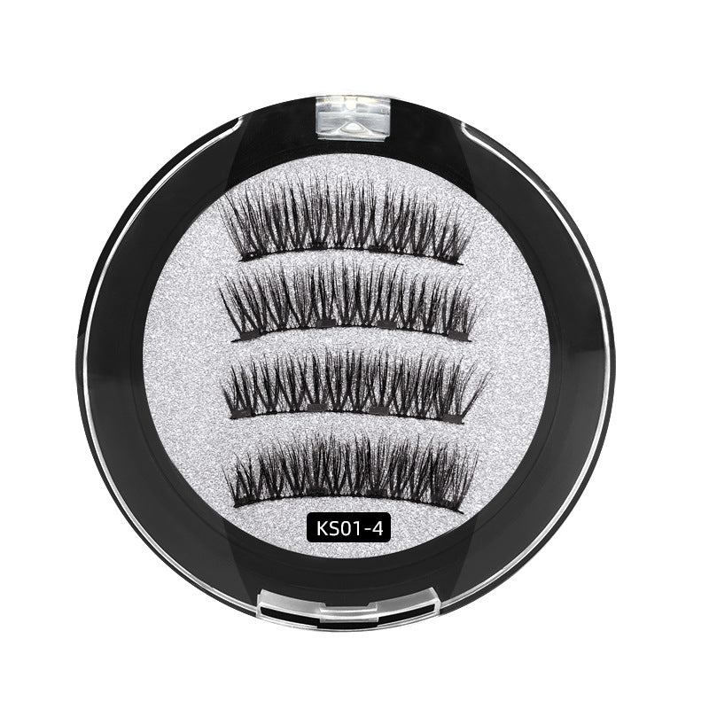 Four Magnetic Magnet Eyelashes Natural Eyelash False Lashes