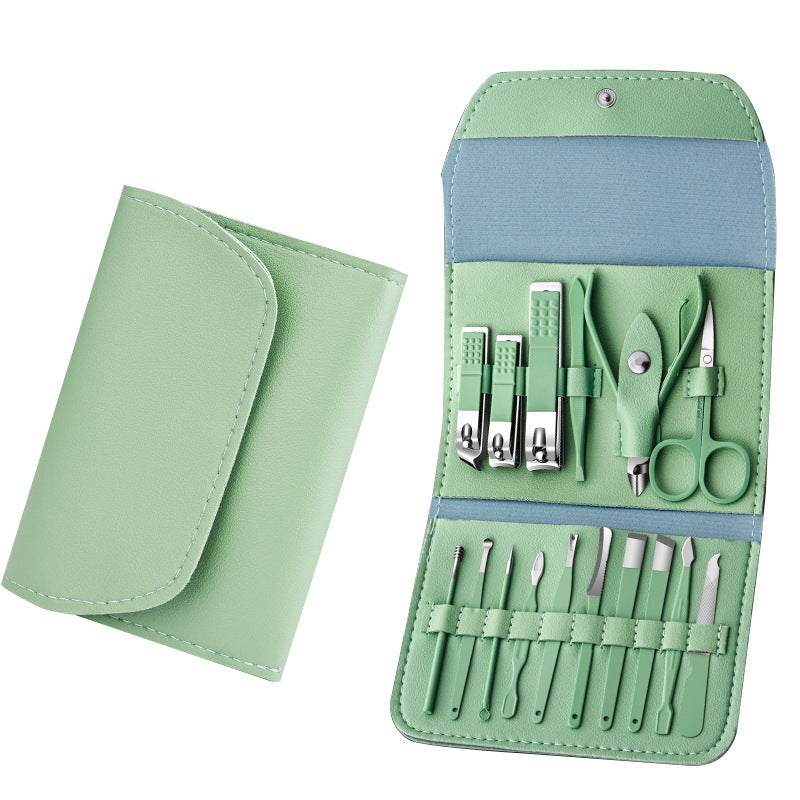 Ensemble de coupe-ongles en acier inoxydable avec ciseaux et outils pour les ongles