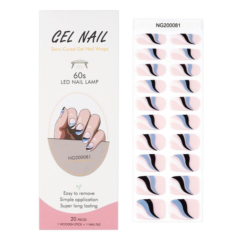 Gel Finger Therapy Light Uv Half Nail Stickers