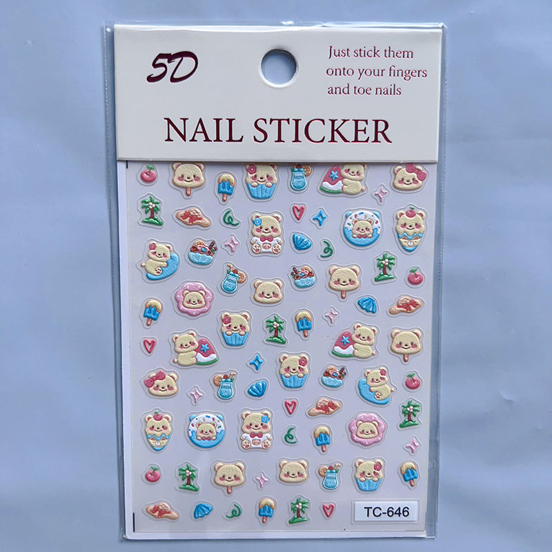 Relief Three-dimensional Cartoon Hand Account Goo Card Nail Tool Set