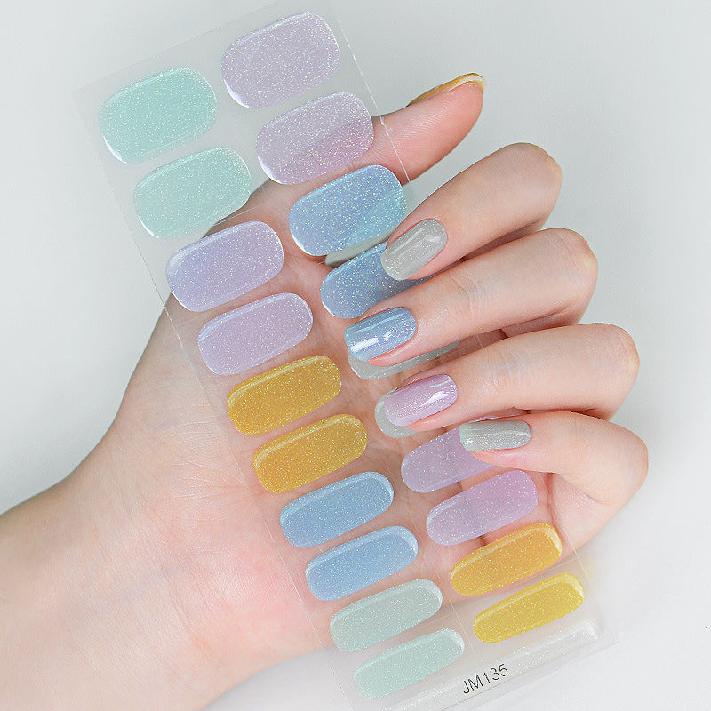 Solid Color Second Generation Flash Uv Nail Stickers