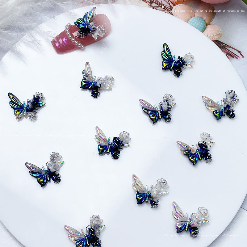 Butterfly Ornament Luminous Jewelry Super Fairy Nail Care Nail Art