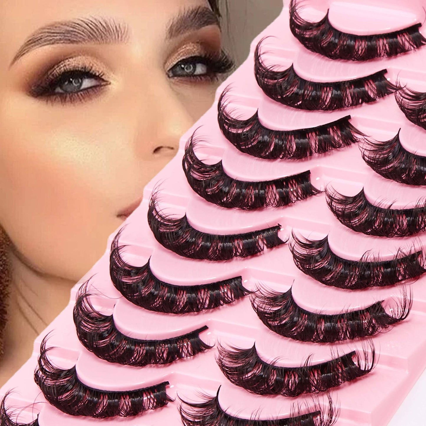 Artificial Mink Simulation One-piece Curling Exaggerated Thick False Lashes