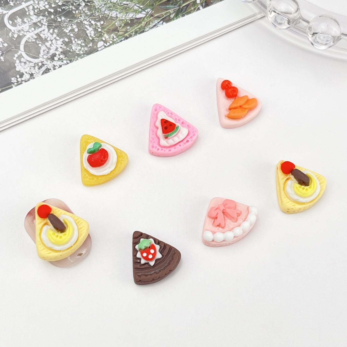 Candy Toy Cake Ornament Cute Three-dimensional Fruit Pizza Nail Care Nail Art