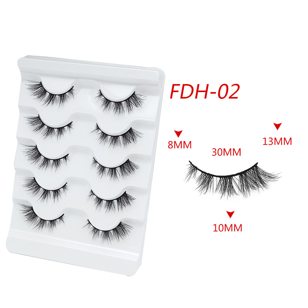 Oblique Flying Segmented Eyelashes Pairs Of Natural False Lashes