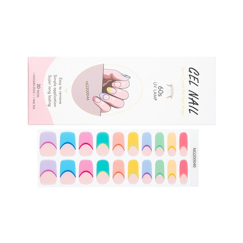 Gel Finger Therapy Light Uv Half Nail Stickers