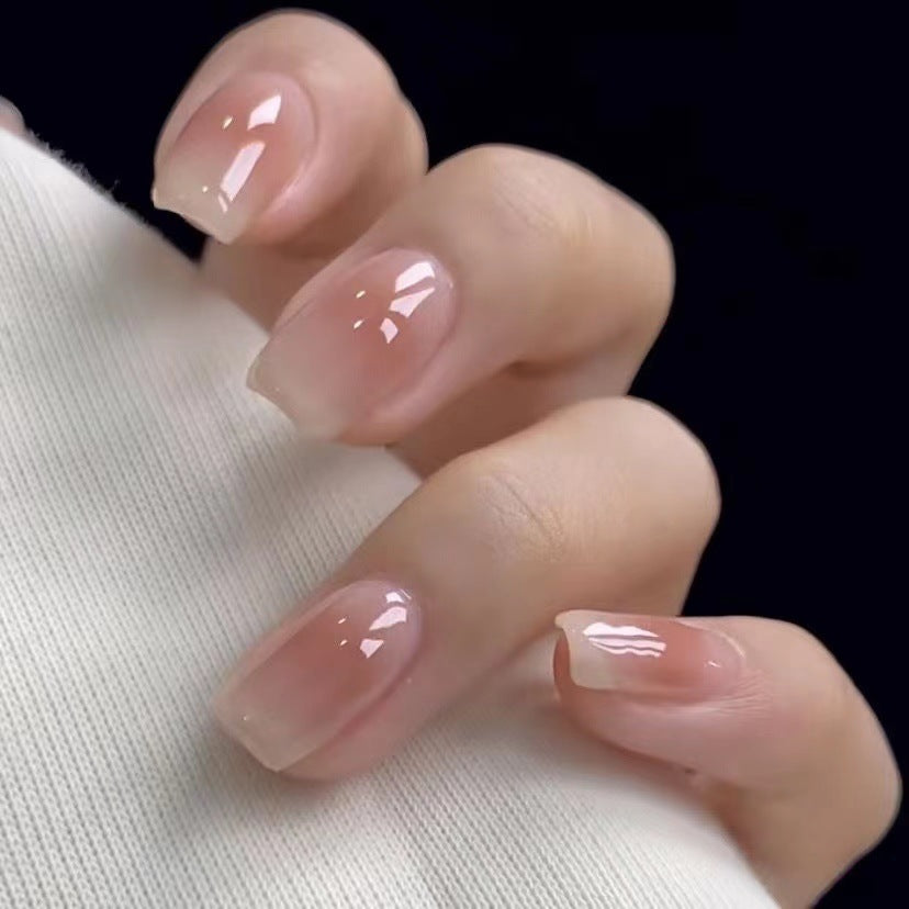 Manicure Super Fairy Peach Blush Fake Nail Stickers