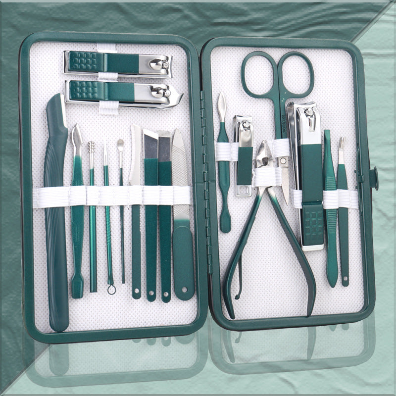 Ensemble d'outils professionnels pour pédicure et ongles en acier inoxydable avec ciseaux