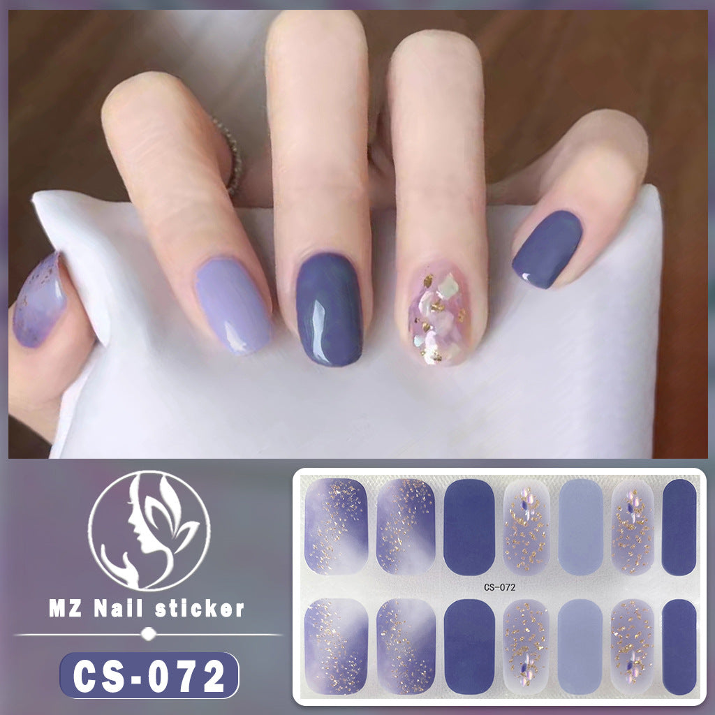 Applique Full Paste Blooming Contrast Color Nail Stickers