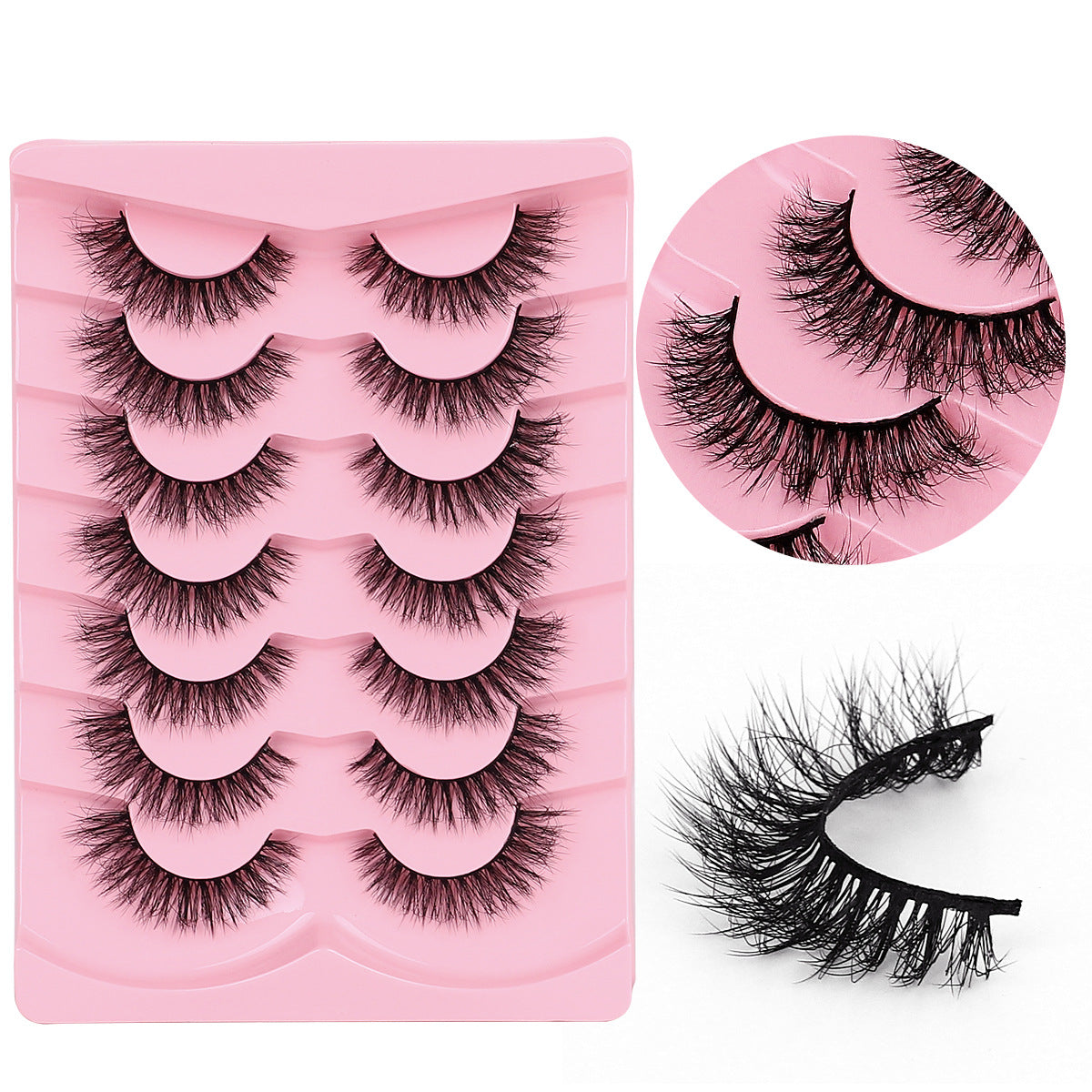 Curly Russian Eyelashes Fluffy Thick Three-dimensional False Lashes