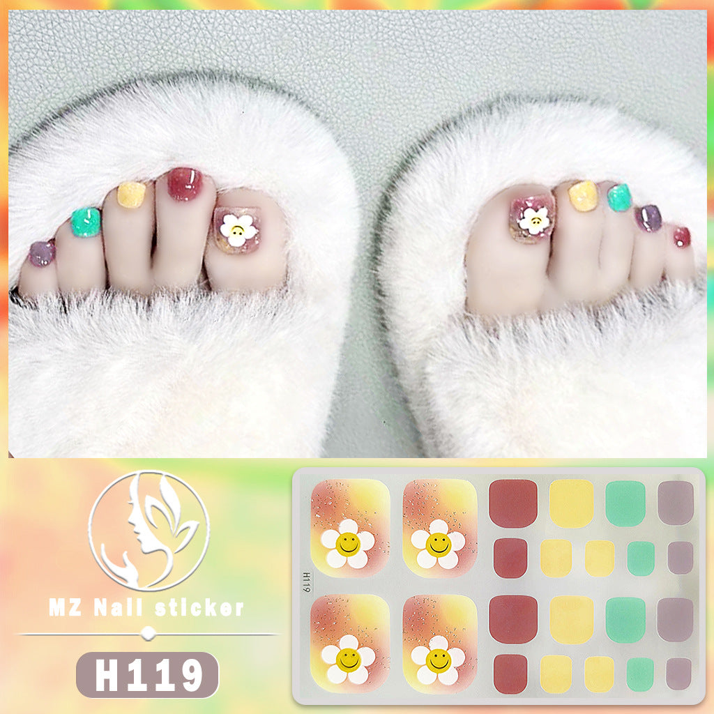 Feet Paper Imitation Diamond Waterproof Durable Nail Stickers