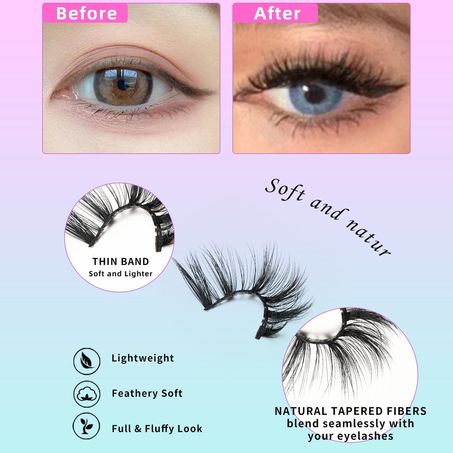 Fox Oblique Eyelashes Fluffy Thick Curl False Lashes