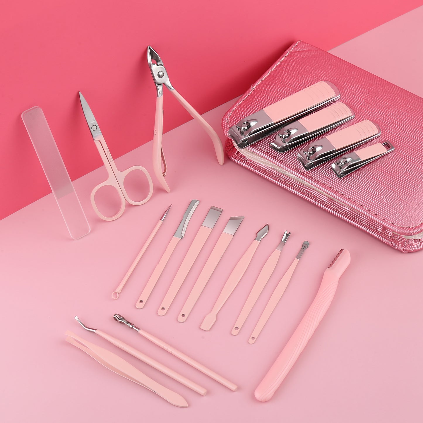 Kit de manucure et pédicure, coupe-cuticules, ensemble d'outils pour les ongles