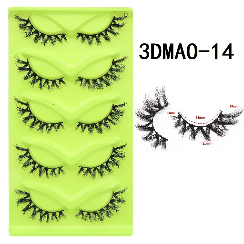 Natural Fox Series Oblique Flying One-piece Eyelashes False Lashes