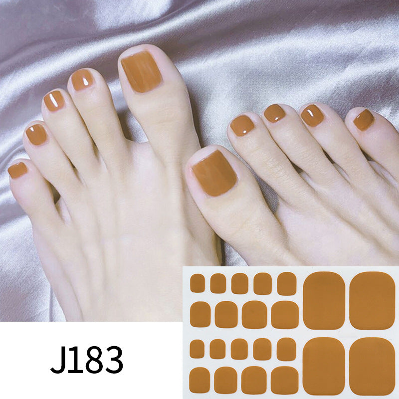 Foot Full Monochrome Toe Solid Color Nail Stickers