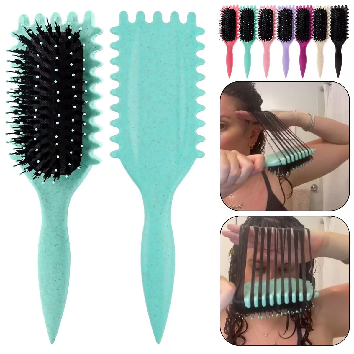 Brosses et peignes à cheveux pour massage et définition des boucles en paille de blé