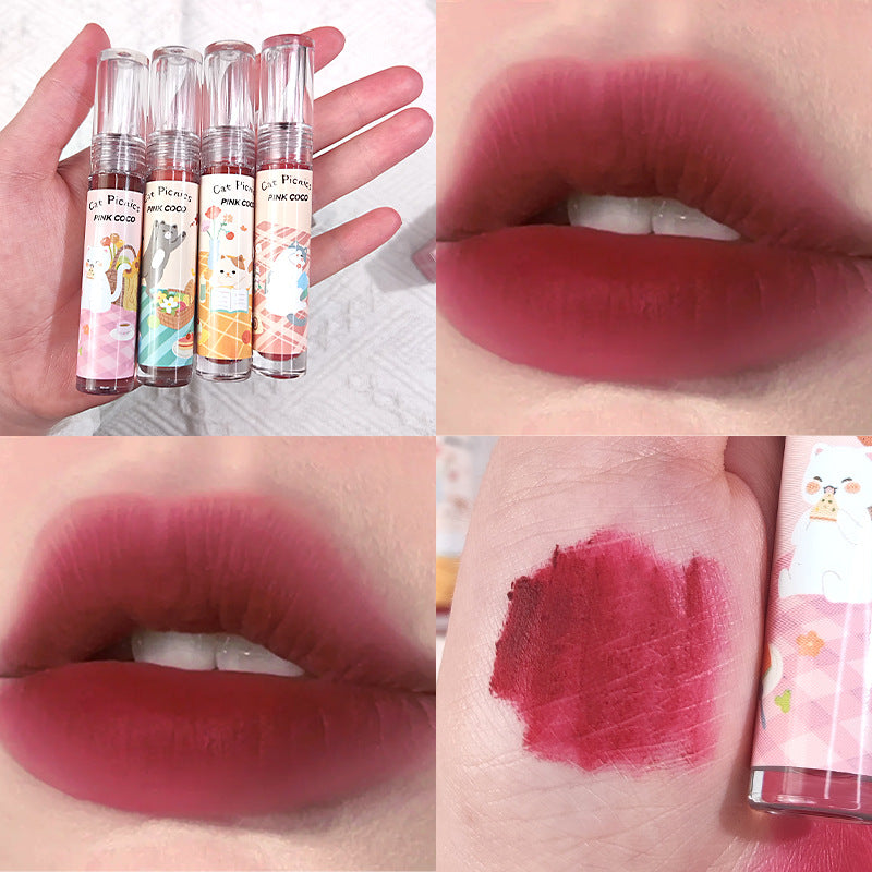 Gloss à lèvres Matte Glaze à faible saturation, lait abricot