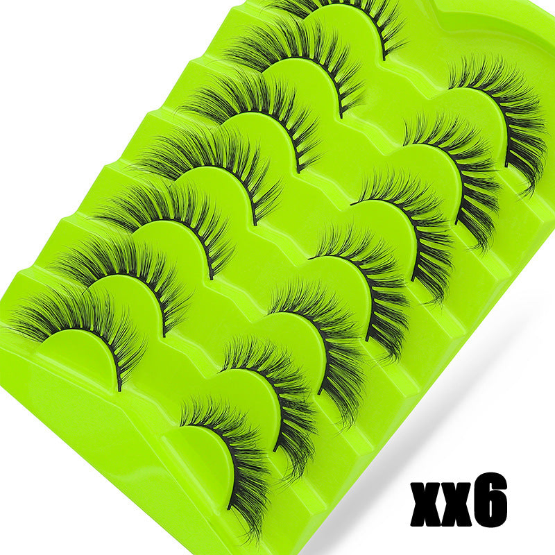 Large Capacity Pairs Of Green Fox Series False Lashes