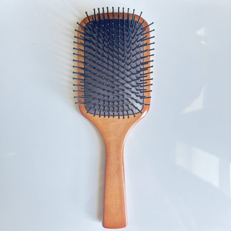 Brosses et peignes électrostatiques pour perte de cheveux en bois avec coussin de massage