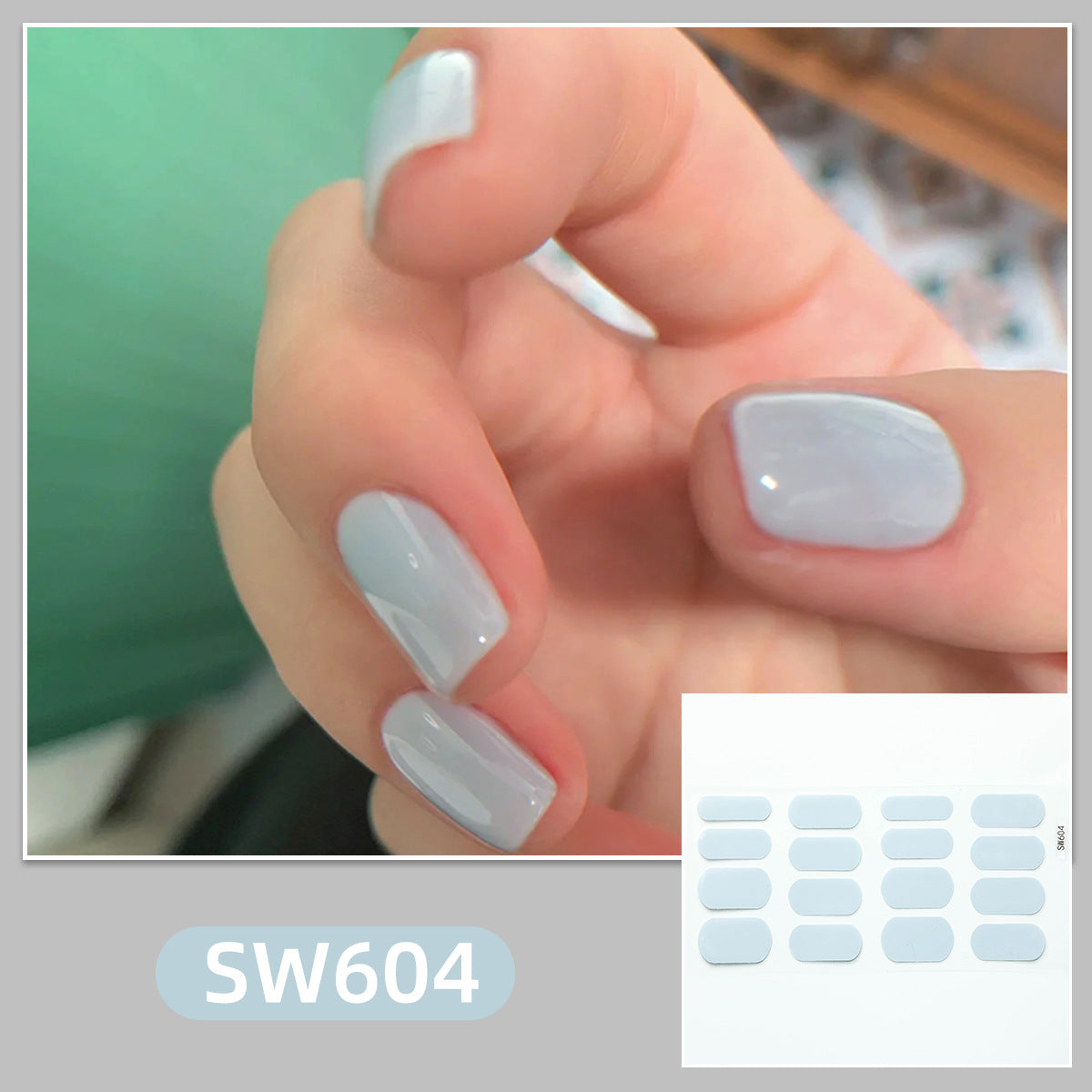 Simple Solid Color Collection Gentle Gradient Nail Stickers