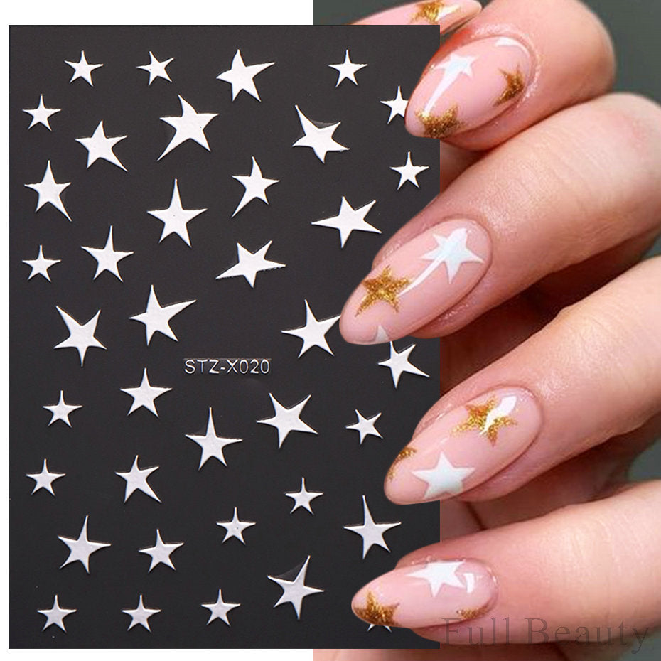 Gold Transparent Frosted Bottom Asterism Adhesive Nail Care Nail Art