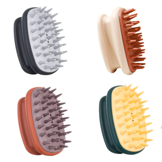 Brosses et peignes à cheveux en silicone pour nettoyage et massage du cuir chevelu des méridiens de la tête pour femmes et hommes