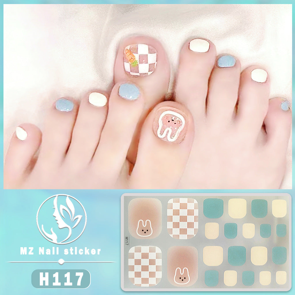 Feet Paper Imitation Diamond Waterproof Durable Nail Stickers