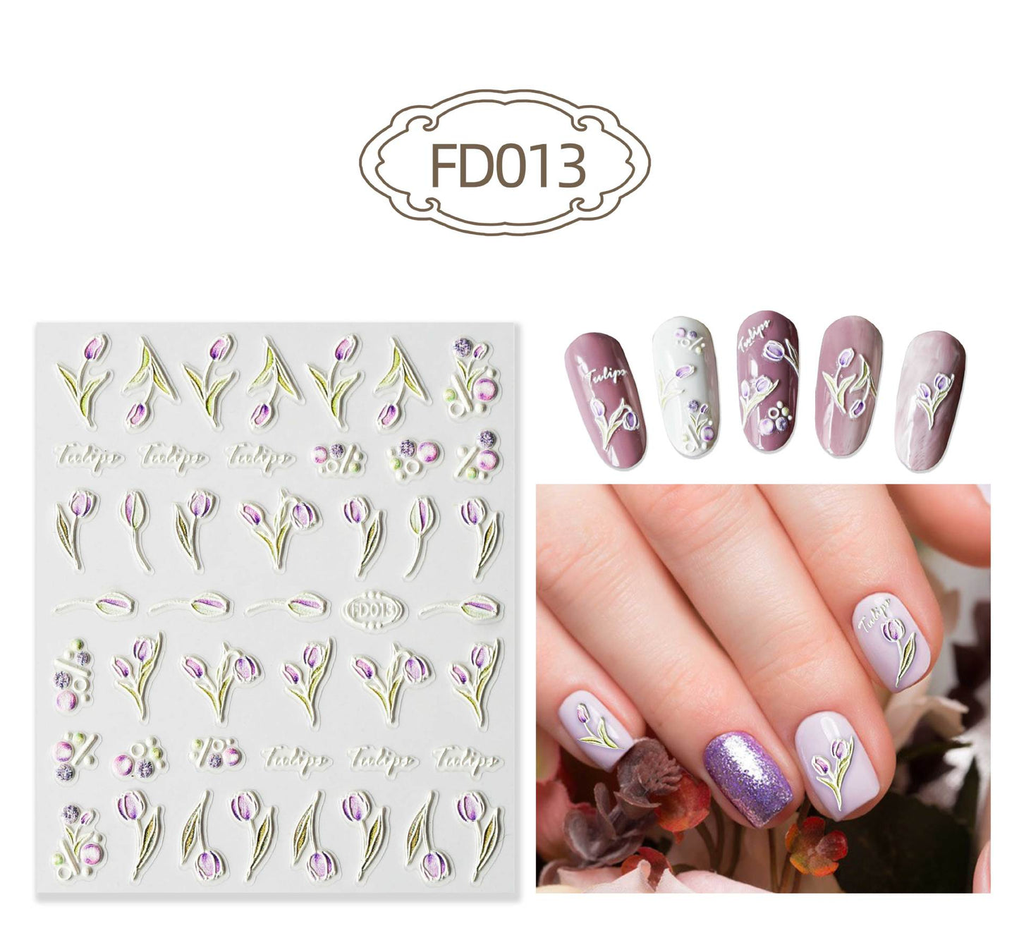 Flower Relief Lace Butterfly Adhesive Ornament Nail Art